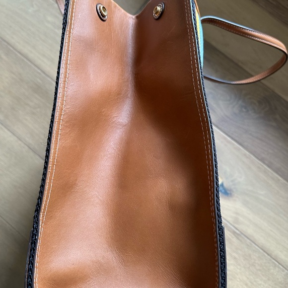 Tory Burch Ella Webbing Pathchwork Tote - Picture 5 of 8